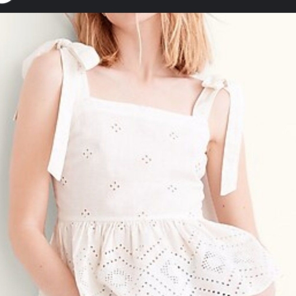 Madewell Rosalie Tie-Strap Top in Geo Eyelet Size XL - Picture 6 of 6